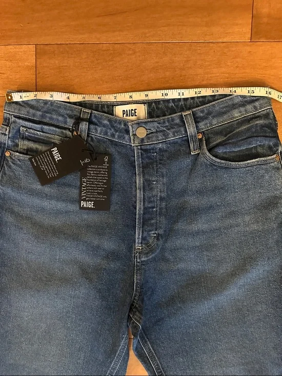 PAIGE Billy High Waist Crop Straight Jeans Moonchild Wash NWT Size 31 - Picture 11 of 14